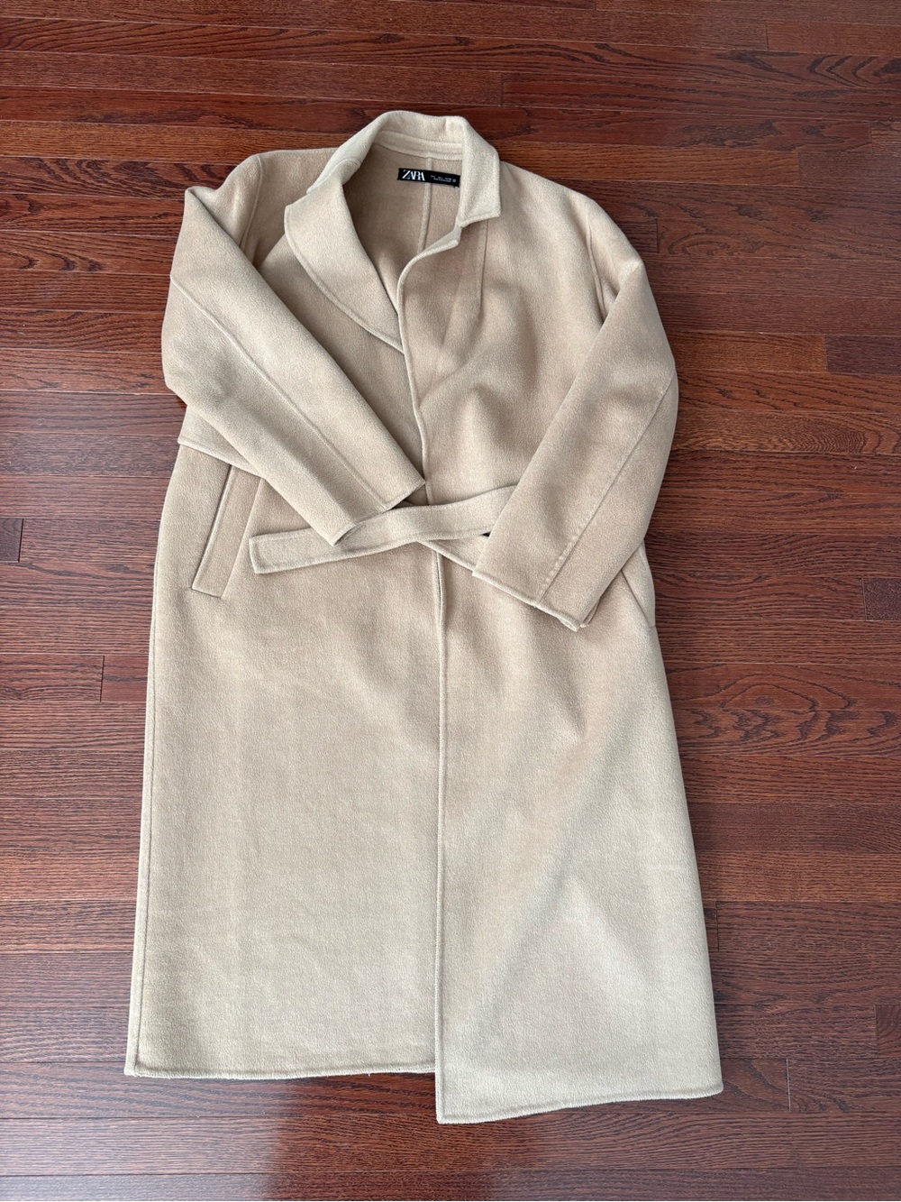 Zara Camel Beige Belted Trench Coat - Women’s Large